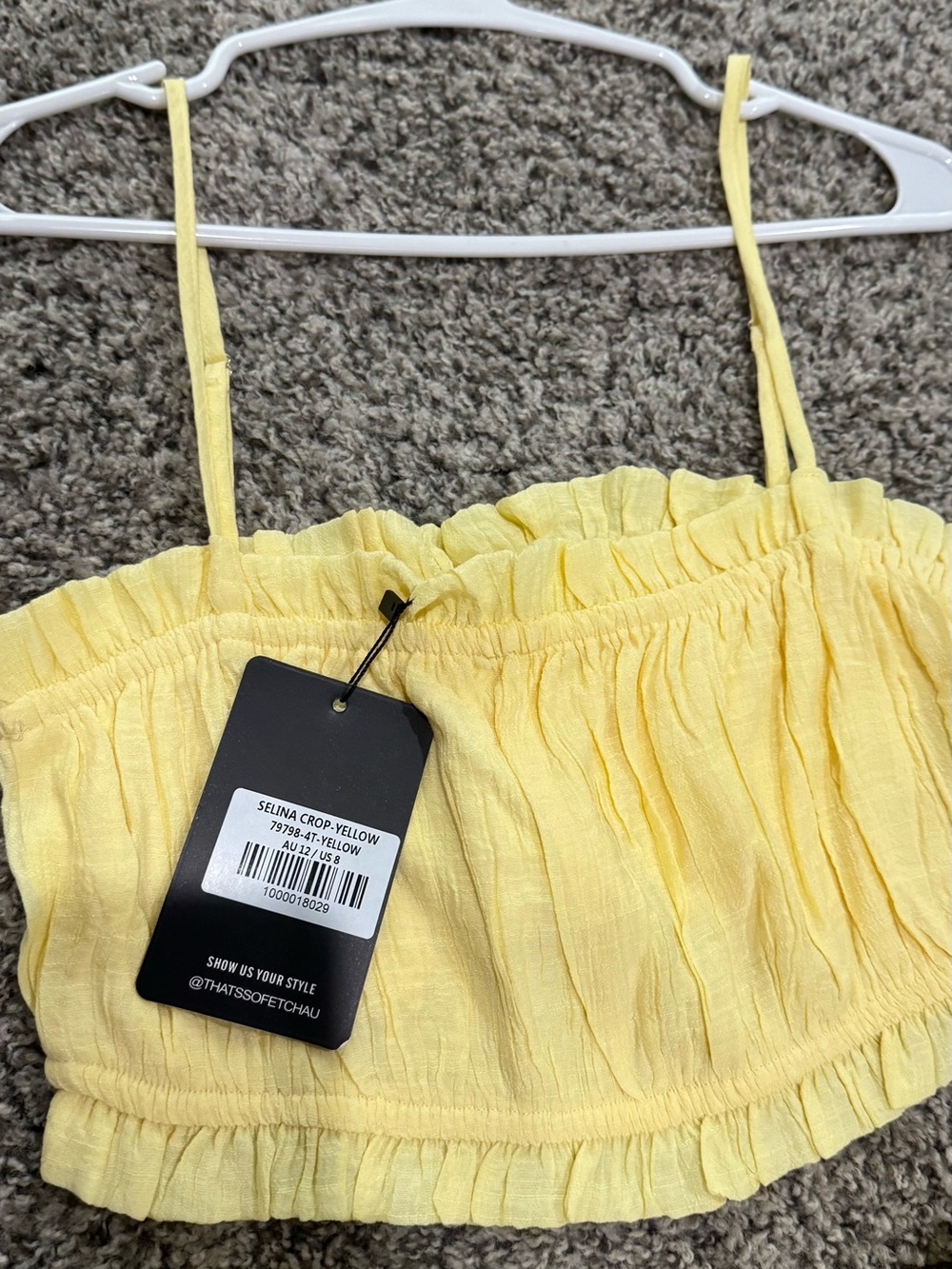 That’s So Fetch Selina Yellow Crop Top & Maxi Skirt Set NWT US 8 - Picture 4 of 4